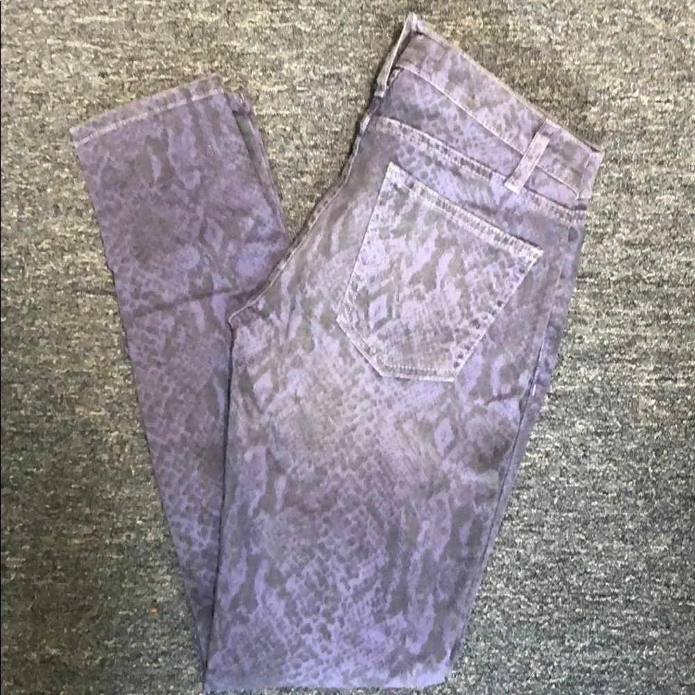 Current Elliott purple snake print Jeans Size 25
